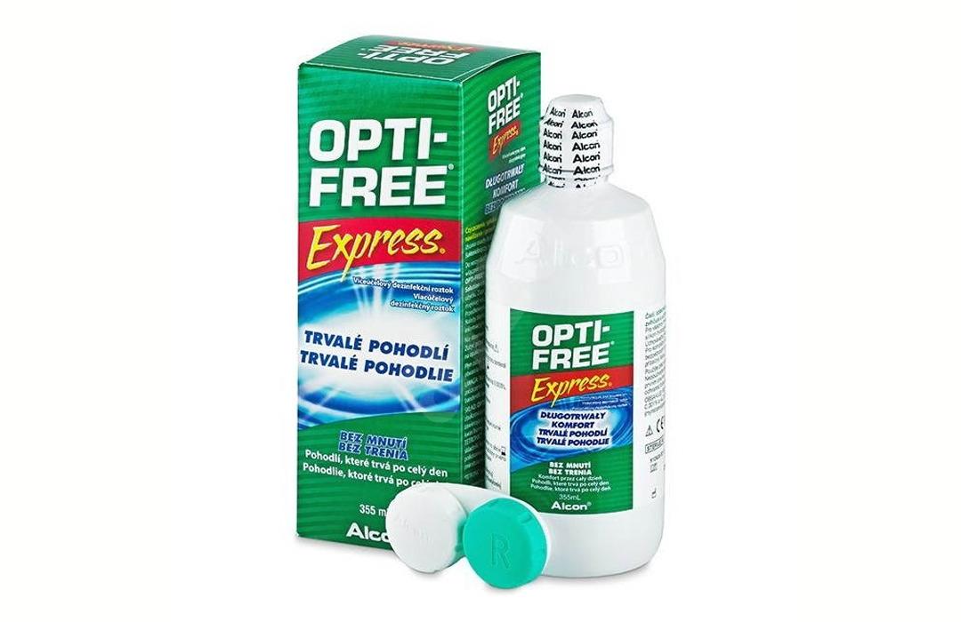 Roztok na šošovky - Roztok Opti-Free Express 355 ml s puzdrom